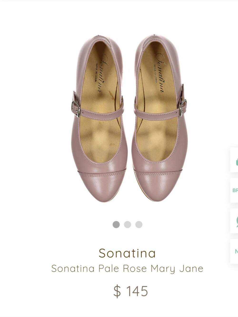 Sonatina Spain Leather Marry Janes Size 38